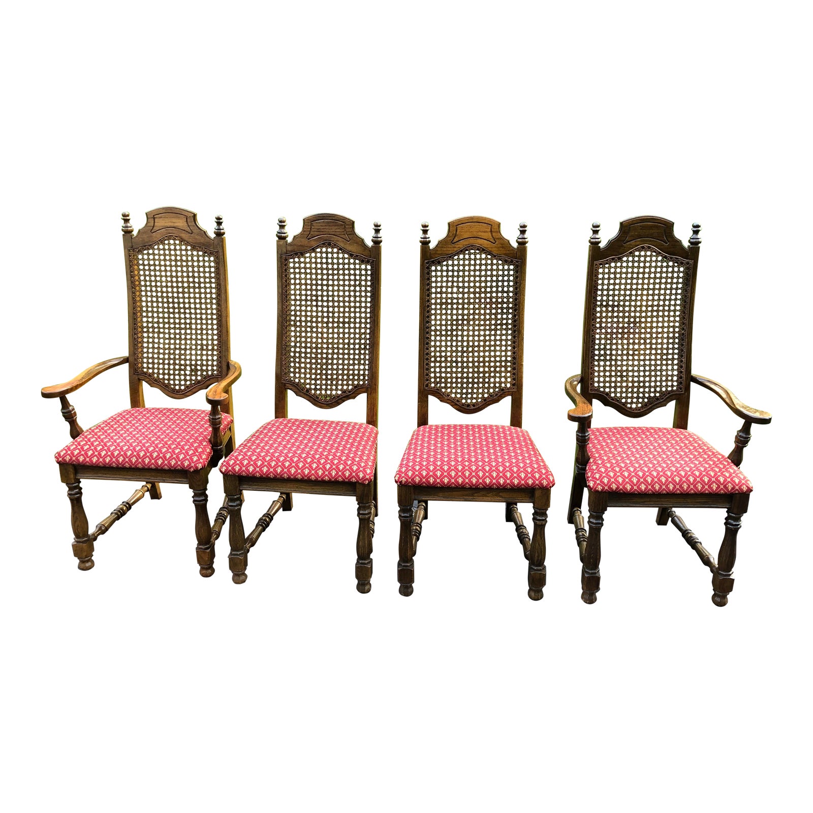Vintage Mid Century Thomasville Furniture Highback Chairs Set of 4