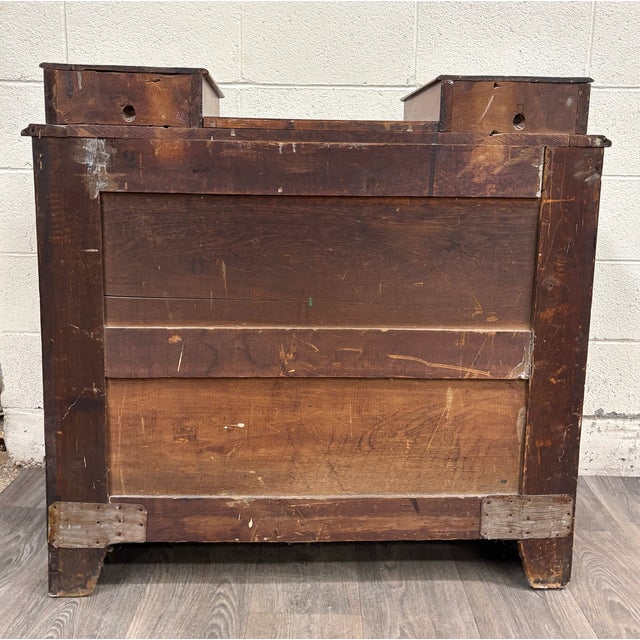 Antique Victorian Eastlake Marble Inlay Gentleman’s Chest Dresser Commode For Sale - Image 11 of 11