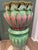1910s Monumental Antique Weller Pottery Blended Majolica Jardiniere & Pedestal Set For Sale - Image 5 of 14
