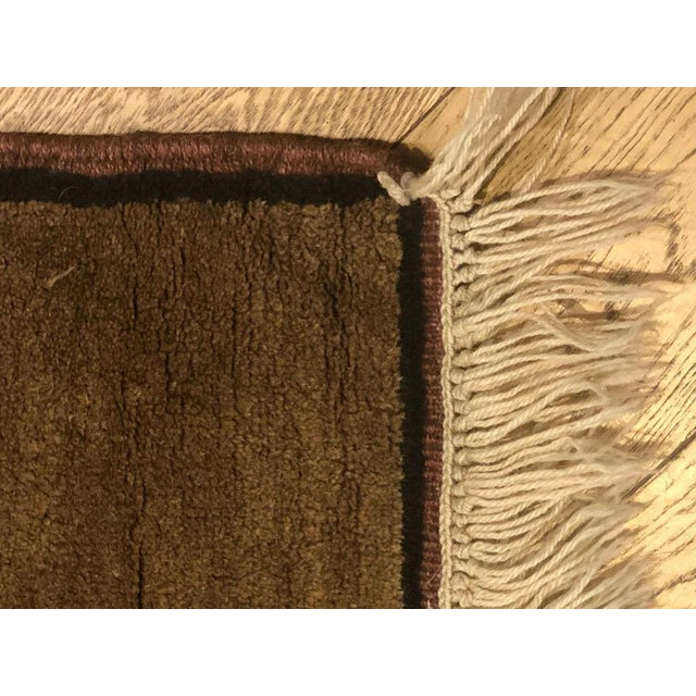 1970s Brown and Beige Turkish Hand Knotted Wool Rug, 1970s For Sale - Image 5 of 15