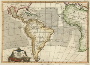 Antique Map of South American, the West Indies and Most of Africa, 1775