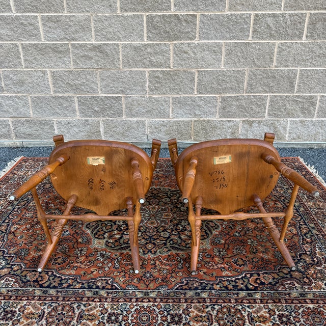 1990s Keller Furniture Traditional Solid Oak Nantucket Windsor Dining Chairs - Set of 6 For Sale - Image 13 of 16