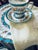 Sky Blue Vintage Crown Staffordshire Lyric Tunis Blue Fine Bone China – 6 Small Teacups & Saucers – 12 Piece Set – England For Sale - Image 8 of 12