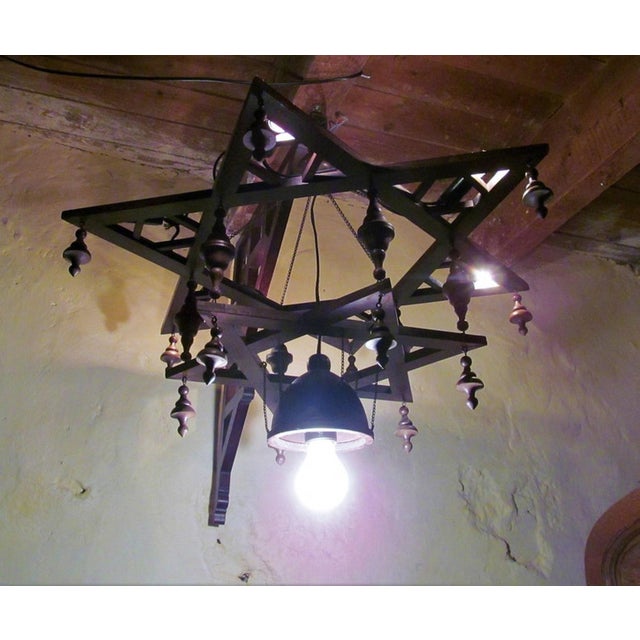 Vintage Star of David Light Fixture, 1960s, in Very Good conditions. Designed 1960 to 1969 Up to 250V (Europe/UK...