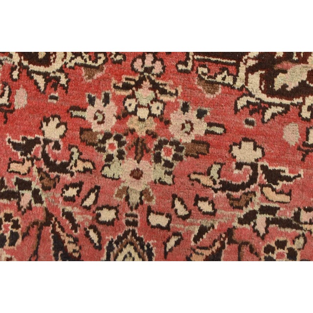 Malayer Runner 3’10” X 10’2” Red Wool Semi-Antique Hand-Knotted Oriental Rug For Sale - Image 9 of 15