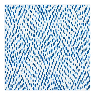 Sample - Schumacher Duma Diamond Fabric in Blue For Sale