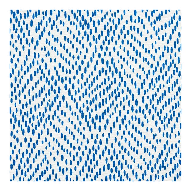 Sample - Schumacher Duma Diamond Fabric in Blue For Sale
