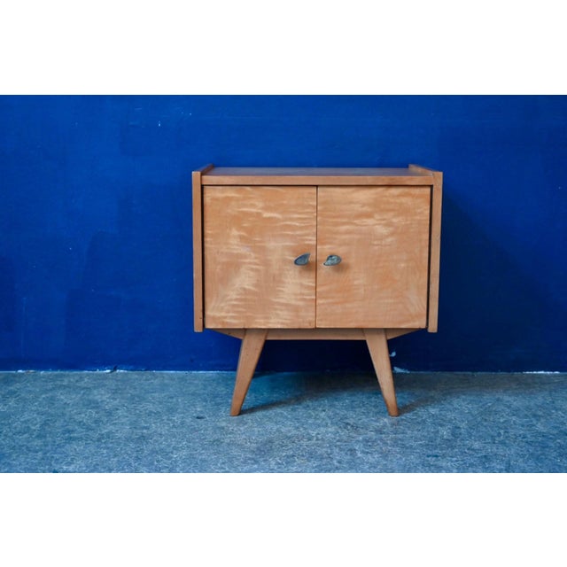 Rockabilly Style Bedside Table with Compass Legs, 1950s For Sale - Image 3 of 12