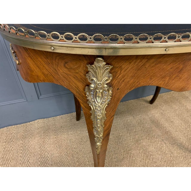 Victorian Kidney Shaped Rosewood Writing Table, 1870 For Sale - Image 11 of 16