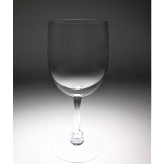 1960s Set of 6 Signed Mid Century Modern Fostoria Wine Glasses in the Fascination Clear Pattern For Sale - Image 5 of 12