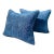 Contemporary Royal Blue Faux Bois Chenille Pillows- a Pair. For Sale