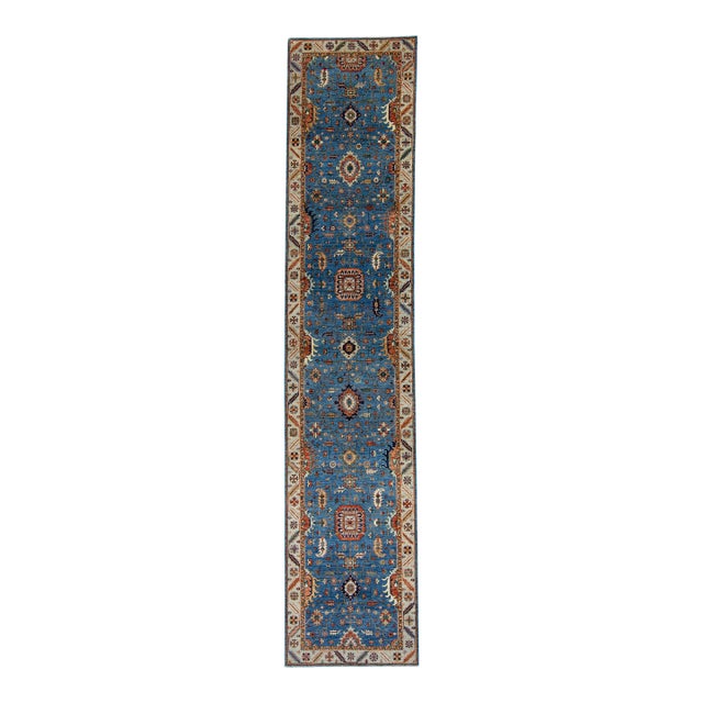 Turkish Oushak Runner Rug 3'1" x 12'7" #17013 For Sale