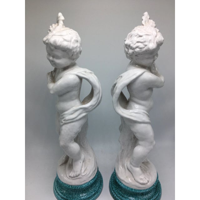 Italian 1970s Italian Cherubs on Stand - a Pair For Sale - Image 3 of 8