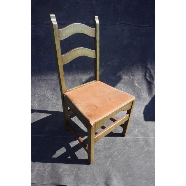 Early 20th Century Monterey Classic Green Decorated Chair For Sale - Image 4 of 7