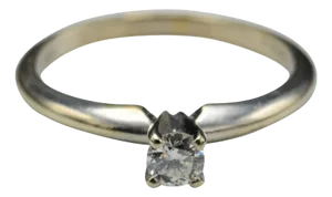 The Morro: Vintage White Gold Solitaire Diamond Engagement Ring