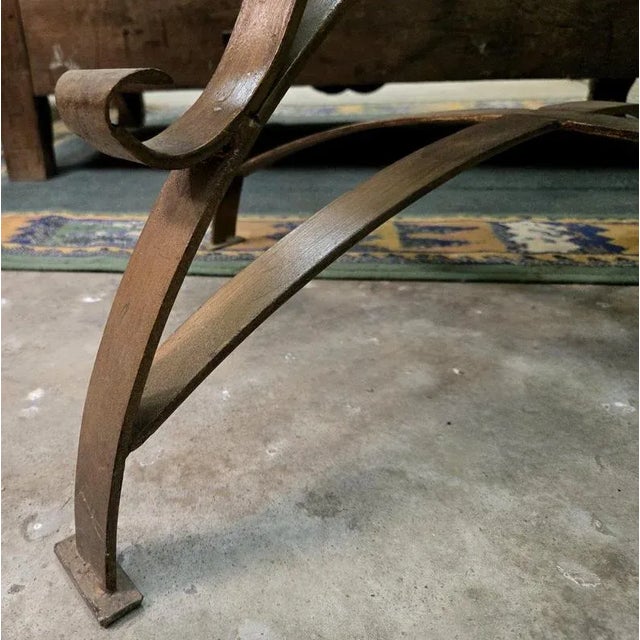 Glass and Gilded Brass Dining Table by André Arbus, 1940 For Sale - Image 4 of 7