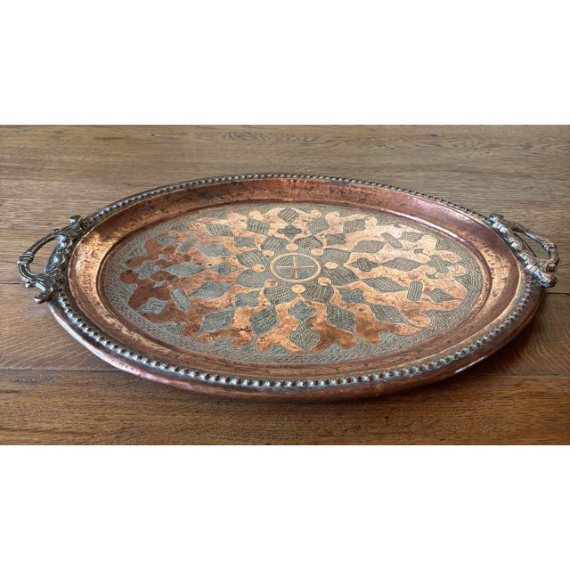 Arts & Crafts Antique Arts and Crafts Style Copper Tray For Sale - Image 3 of 7