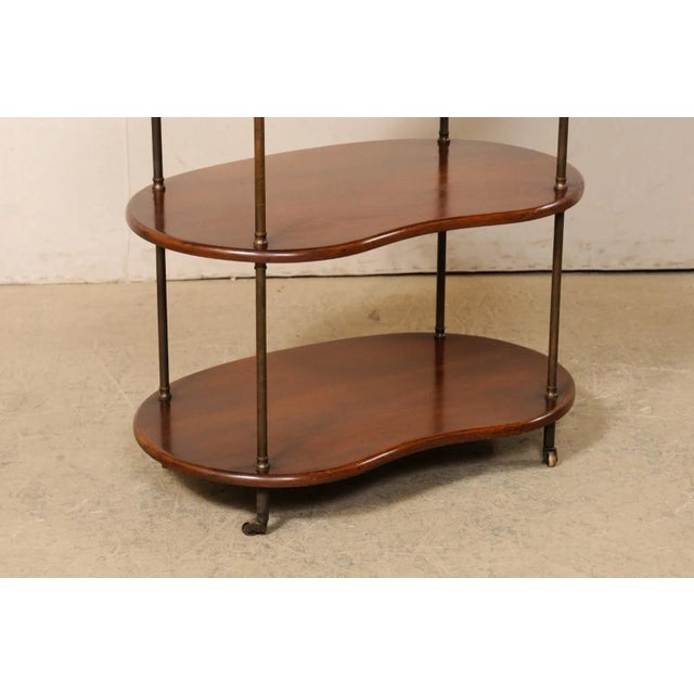 French 3-Tier Kidney-Shaped Table, Mid 20th For Sale - Image 11 of 12