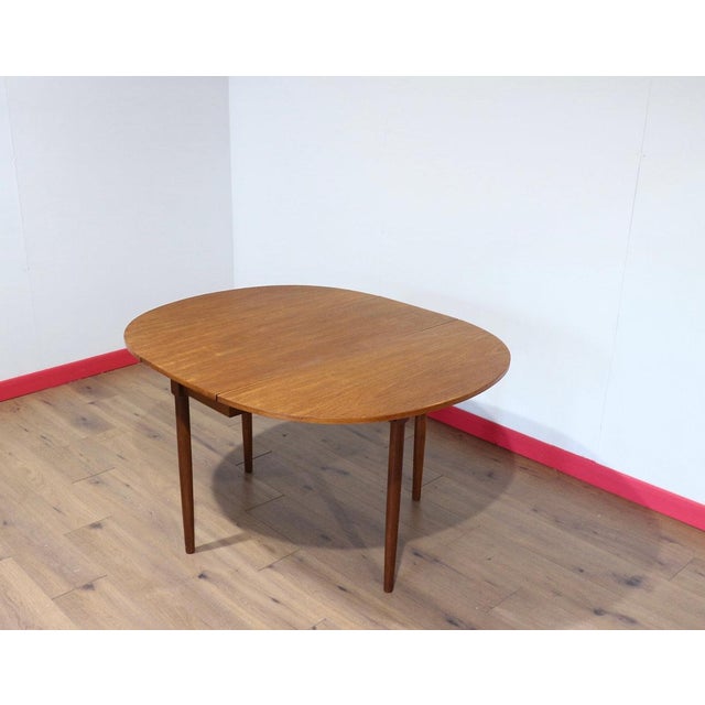 Wood Mid Century Modern Vintage Folding Dining Table in the Style of G Plan Danish Style For Sale - Image 7 of 15