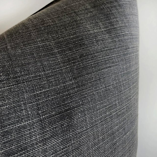 Not Yet Made - Made To Order Stone Washed Faded Black Belgian Linen Accent Pillow For Sale - Image 5 of 6