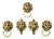Art Deco Lion Hooks, Vienna, 1920s, Set of 5 For Sale