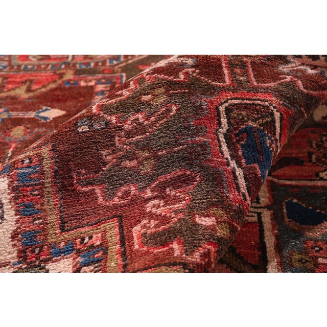 Vintage Persian Heriz Rug, 07'07 X 11'00 For Sale In Dallas - Image 6 of 10
