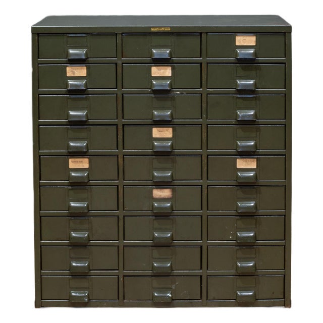 Antique Hobart Cabinet Co. Industrial Steel Apothecary Cabinet c.1930 For Sale