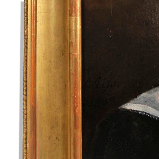 Francois Nicholas Riss, Child Portrait, 1829, Oil on Canvas, Framed For Sale - Image 3 of 8