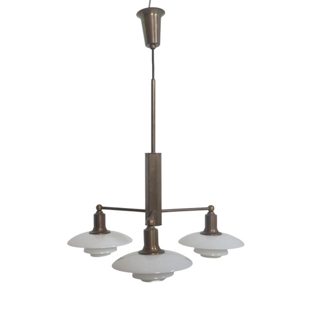 Stem Fitting Lamp in Browned Brass by Poul Henningsen, 1990s For Sale