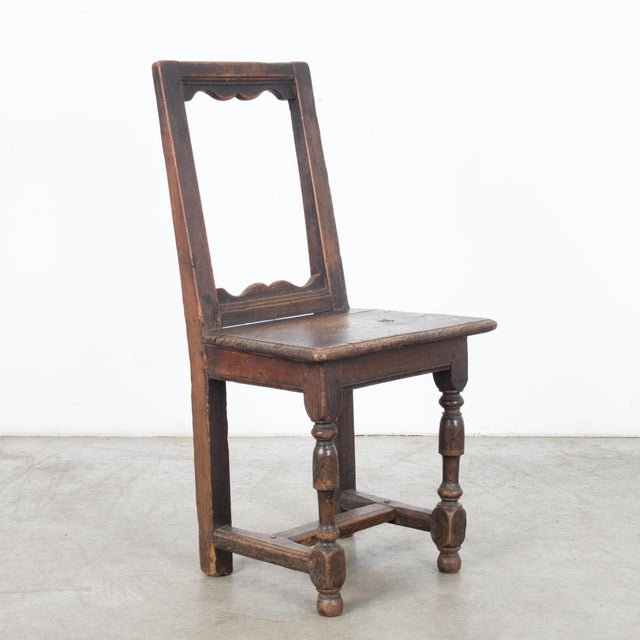Brown Antique Belgian Wooden Chair For Sale - Image 8 of 18