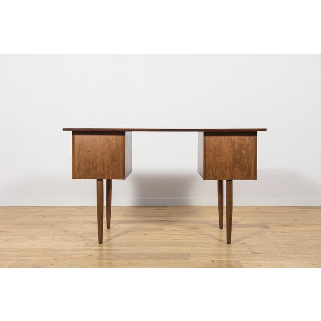 Wood Mid-Century Compact Freestanding Desk, Denmark, 1960s For Sale - Image 7 of 14