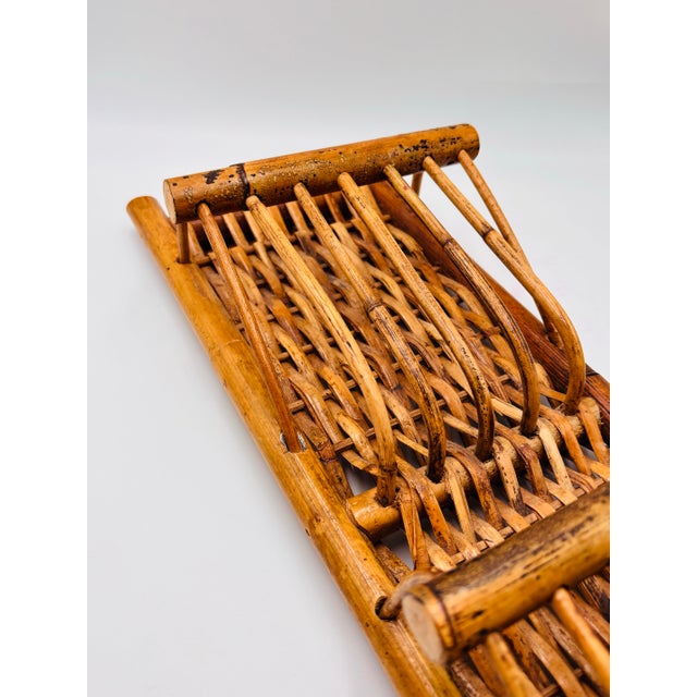 1970s Bamboo/Rattan Wall Mail/Document Holder For Sale - Image 5 of 7