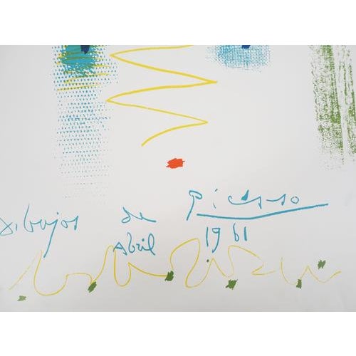 Pablo Picasso, Abstract Face, Original Signed Lithograph For Sale - Image 4 of 7