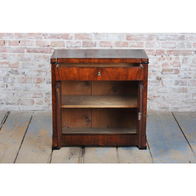 Brown Biedermeier Credenza in Spruce and Walnut Veneer, Czech, 1830s For Sale - Image 8 of 12