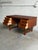 1960s Vintage Danish Teak Executive Desk Mid Century Modern Writing Desk Finished Back Office Desk For Sale - Image 5 of 10