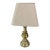 Vintage Frederick Cooper Brass Table Lamp With Pleated Shade, 29” Tall For Sale