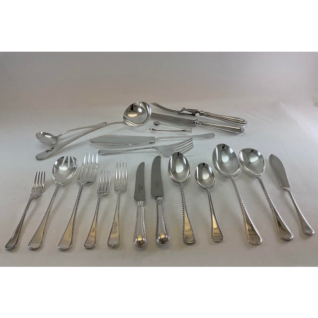 1980s Silver Plated 1 Pair Fish Eaters, Fish Fork & Fish Knife, Feather Edge. For Sale - Image 12 of 12