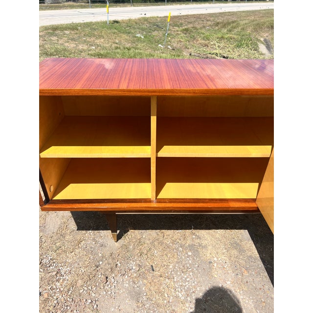 Wood French Art Deco 1940's Light Macassar Sideboard For Sale - Image 7 of 12