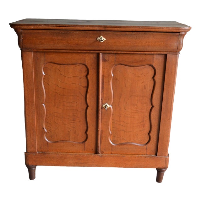 Antique Biedermeier Oak Maid's Wardrobe For Sale