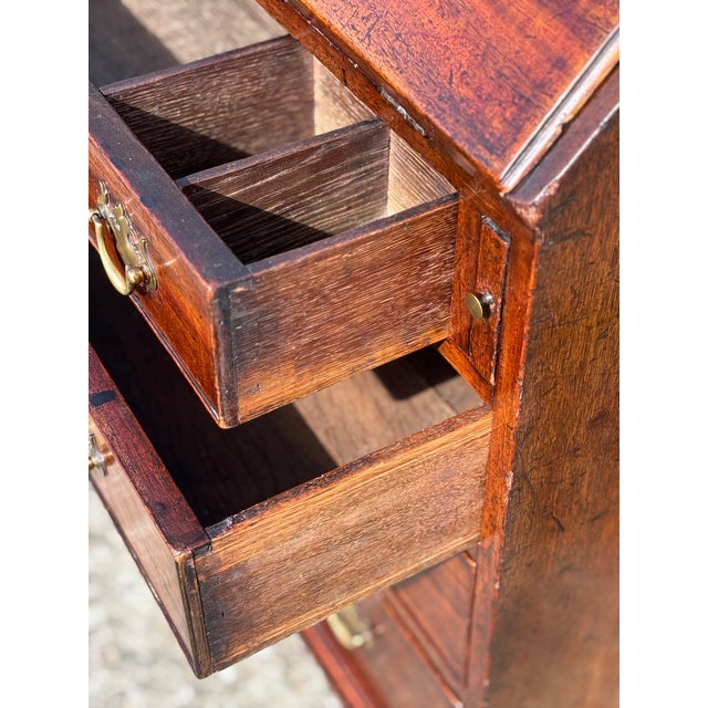 18th Century George III Mahogany Bureau, 1780s For Sale - Image 6 of 9