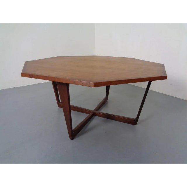 Mid-Century Modern Danish Octagonal Teak Coffee Table, 1960s For Sale - Image 3 of 13