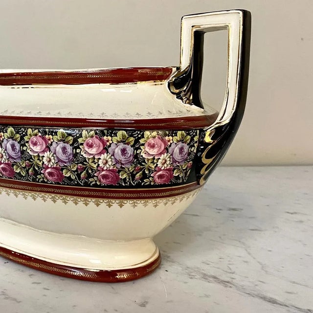 Oxblood Red Antique Boch Jardiniere For Sale - Image 8 of 11