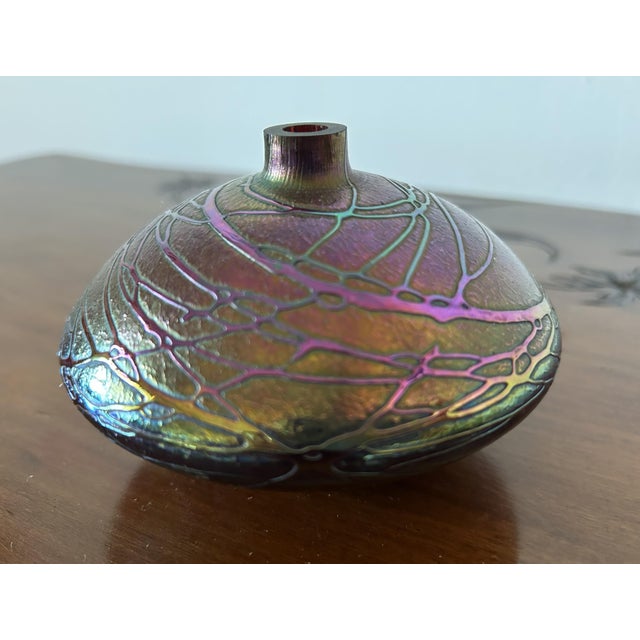 Art Nouveau Spinning Top Vase by Johann Loetz, 1920s For Sale - Image 15 of 16