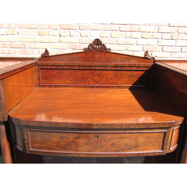 English 19th Century Double Pedestal William IV Mahogany Sideboard 1810-20 For Sale - Image 3 of 12