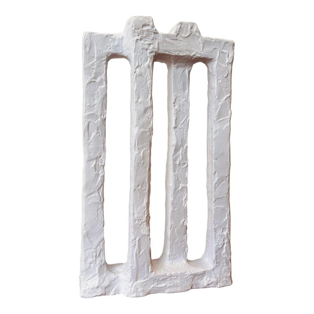 Italian Vase Matte White Ceramic Vessel For Sale