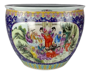 Famille Rose Fish Bowl