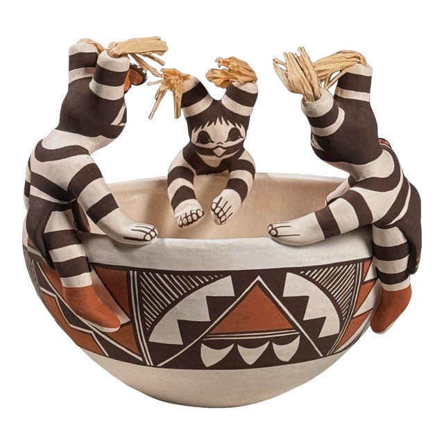 Vintage Native Acoma Friendship Pot by Marilyn Ray, Signed (2008) For Sale