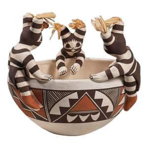 Vintage Native Acoma Friendship Pot by Marilyn Ray, Signed (2008)