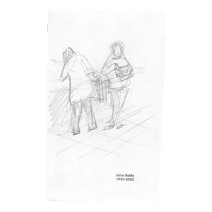 1970s John Reilly Supermarket Shoppers Drawing