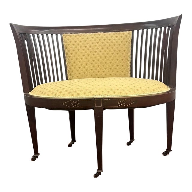 1920s Victorian Style Petite Oval Settee For Sale